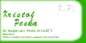 kristof peska business card